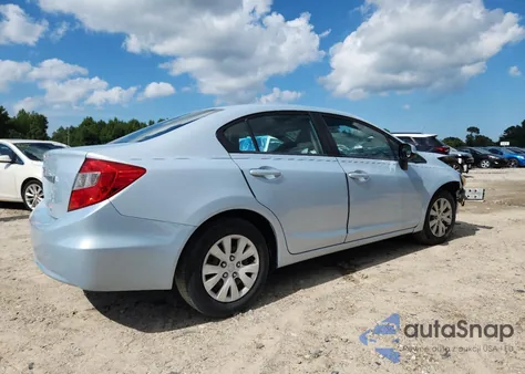 2012 Honda Civic Lx z USA, uszkodzony, nr VIN 2HGFB2F54CH511246